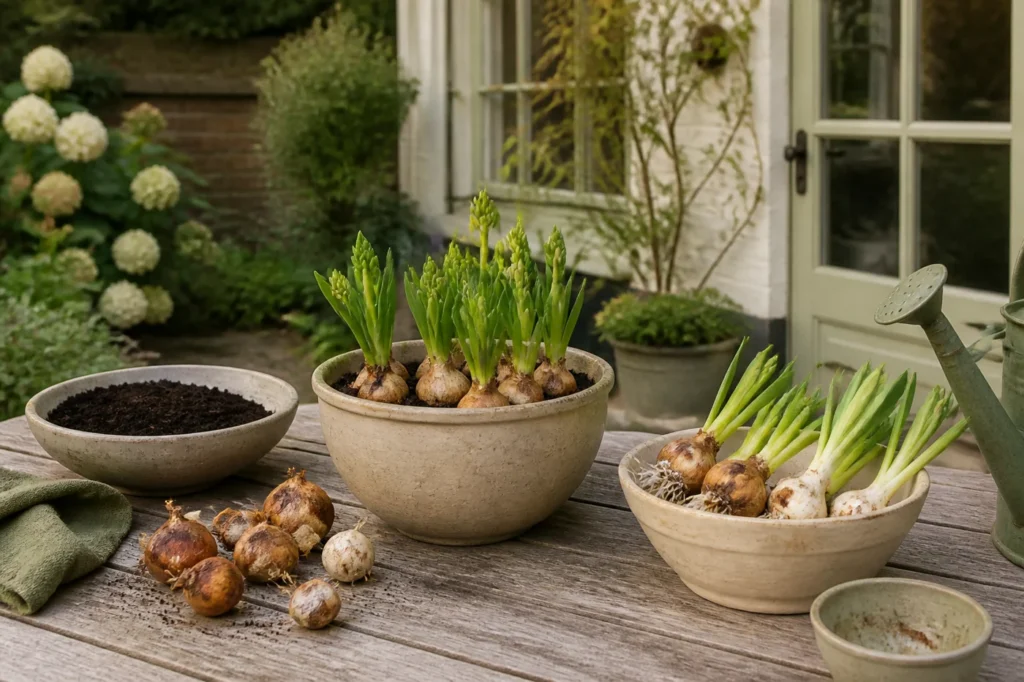 Illustratieve omgeving bij Bloembollen in een pot planten voor een lange voorjaarsbloei
