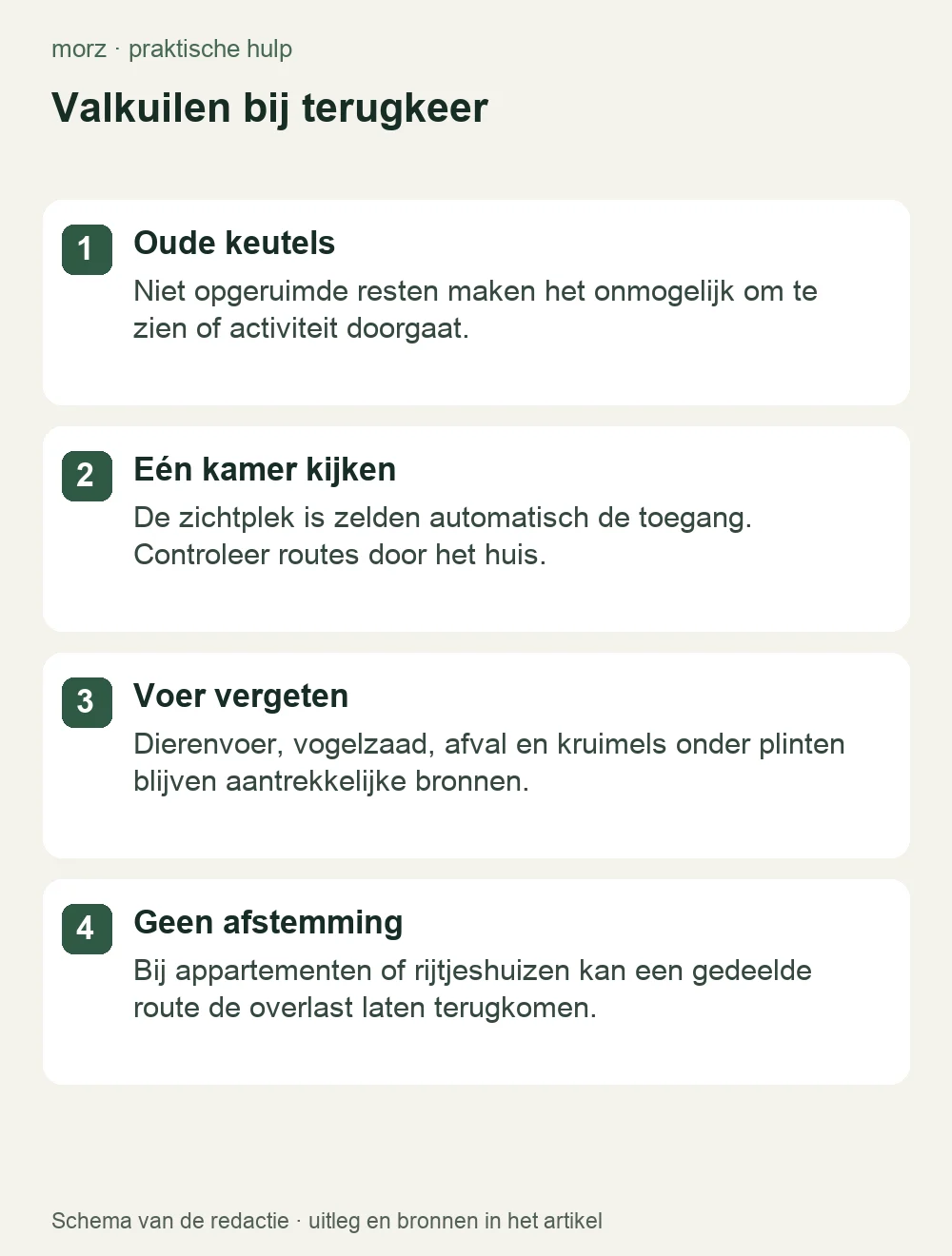Valkuilen bij terugkeer