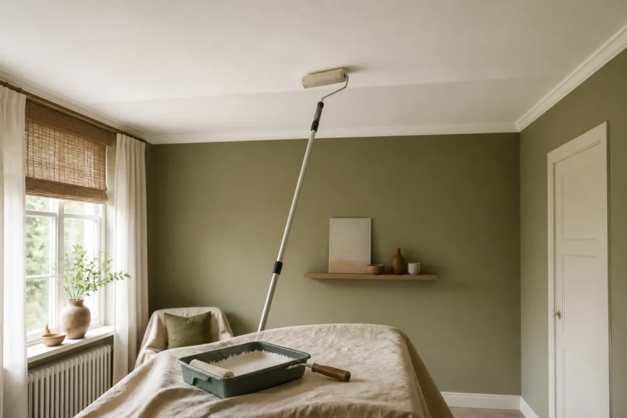 Illustratieve omgeving bij Een plafond verven zonder zichtbare banen