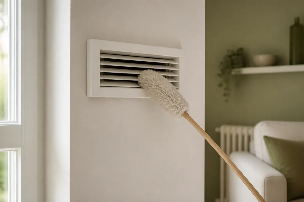 Illustratieve omgeving bij Ventilatieroosters schoonmaken zonder de luchttoevoer te blokkeren