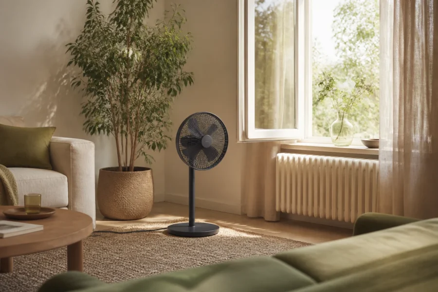 Illustratieve omgeving bij Waar zet je een ventilator in een warme kamer?