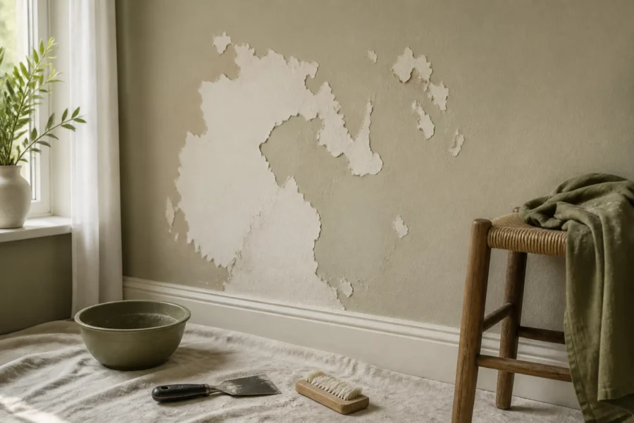 Illustratieve omgeving bij Verf bladdert van de muur, wat herstel je eerst?