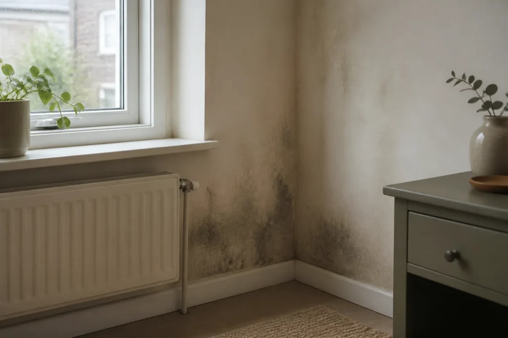 Illustratieve omgeving bij Vochtplek op de muur, condens of lekkage?